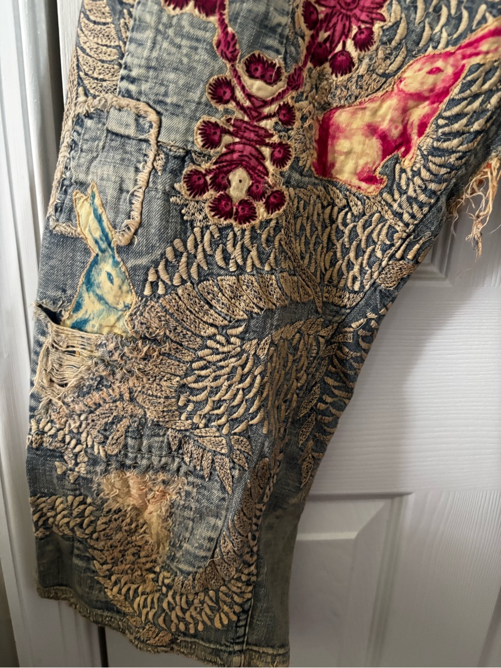 Magnolia Pearl Distressed Embroidered Jeans - Picture 2 of 10